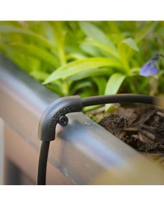 HydroSure Tidy-Bow Clip On Elbow 4mm - Pack of 10. Simply clip onto the 4mm microtube to form a bend in a micro-irrigation system.