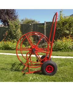 HydroSure Heavy Duty 110m x 19mm Two Wheel Hose Cart. Manufactured using strong steel powder coated with non-toxic, polyester powder for supreme rust resistance.