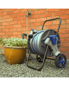 HydroSure Hose Reel Cart with 25m Hose - Blue. Simply connect this hose reel to your tap &amp; you&#039;re ready to water your garden.