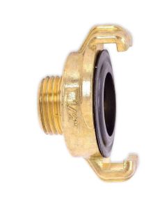 HydroSure Brass Claw Lock Male Threaded Coupling 1/2&quot;. A heavy-duty twist &amp; lock fitting for professional irrigation. 