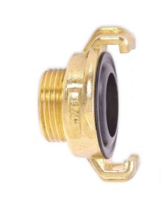 HydroSure Brass Claw Lock Male Threaded Coupling 3/4&quot;. Brass garden hose fitting with twist &amp; lock connection. 