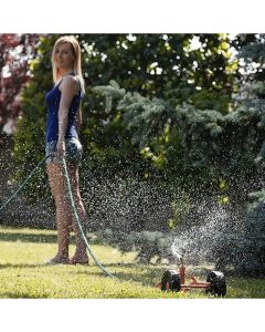 HydroSure Travelling Sled Sprinkler is a lawn sprinkler that distributes water to an 8.5m diameter.
