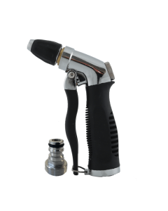 HydroSure Metal Soft Touch Trigger Jet Spray Gun 3/4&quot; (19mm). Unlike plastic hose nozzles, the HydroSure Metal Jet Spray Gun promises long-lasting durability and impact resistance built-in without compromising on functionality and comfort.
