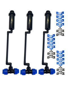 Pack of 3 Hunter Pre-Assembled PGP Ultra Rotor Sprinklers, Pipes &amp; Fittings. Complete with three of our best-selling Hunter PGP Ultra 4&quot; Rotor Pop-Up Sprinklers with Nozzle Pack.