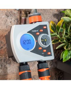 HydroSure Dual Outlet Water Tap Timer with Digital Display. Automate garden watering &amp; irrigation. Value up to 20% less vs. some leading brands.