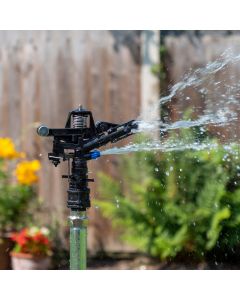 HydroSure Garden Impulse Sprinkler 3/4&quot; - Full &amp; Part Circle is made from durable plastic for long-lasting use.