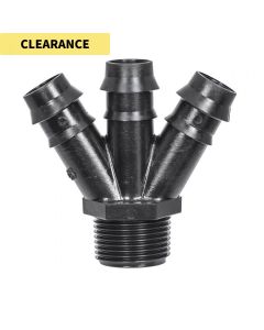 HydroSure 3-Way Connector Male Thread to Barb - 19mm