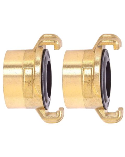 HydroSure Brass Claw Lock Female Threaded Coupling 1&quot;/25mm - Pack of 2