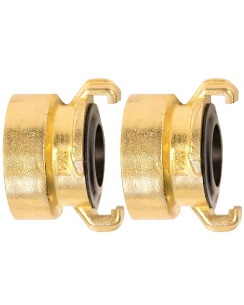 HydroSure Brass Claw Lock Female Threaded Coupling 1 1/4&quot;/30mm - Pack of 2