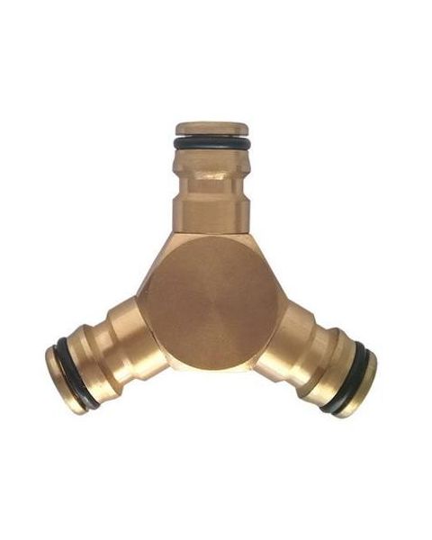 HydroSure Brass Quick Click Triple Male Joiner 