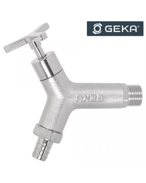 GEKA Plus Outside Tap with Hose Tail Connector - 1/2&quot;