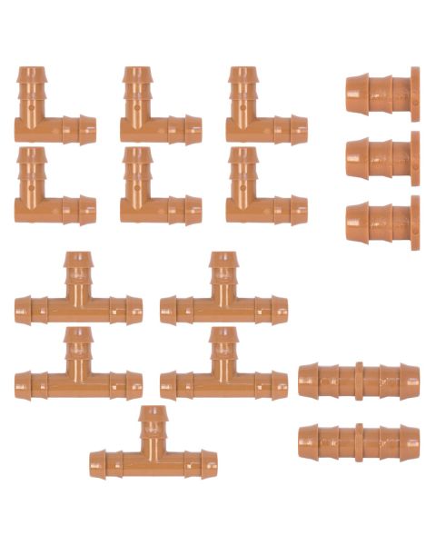 HydroSure Essential 14mm Barbed Brown Fittings Pack - Small