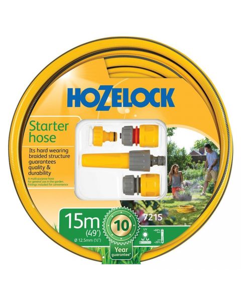 Watering Products 1/2in HOZ7215 5010646053167 Diameter Hozelock Starter Hose 15 Metre 12.5mm 