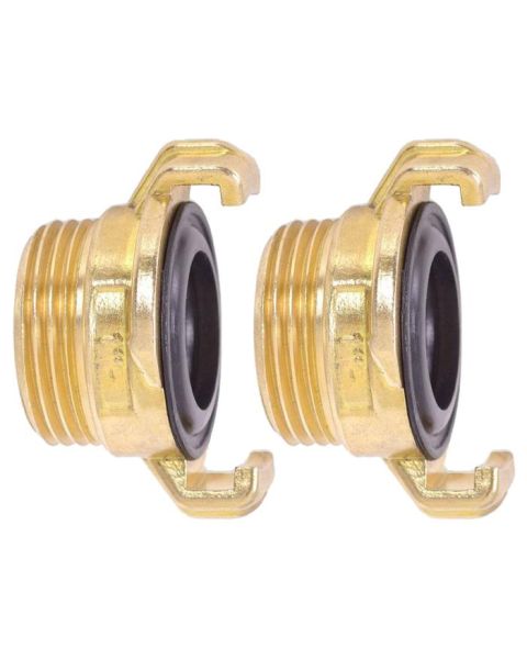 HydroSure Brass Claw Lock Male Threaded Coupling 1&quot;/25mm -  Pack of 2