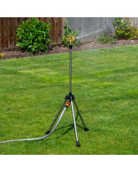HydroSure Telescopic Tripod with Part and Full Circle Impulse Sprinkler