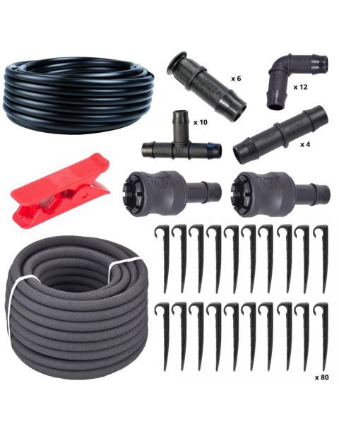 1/2 inch Soaker Hose 50 FT Save 70% Water Garden Hose for Lawn Anti-fracture Heavy Duty Drip Garden Hose Come with The Connectors Great for Gardens/Flower Beds ANBRINA Soaker Hose for Garden 